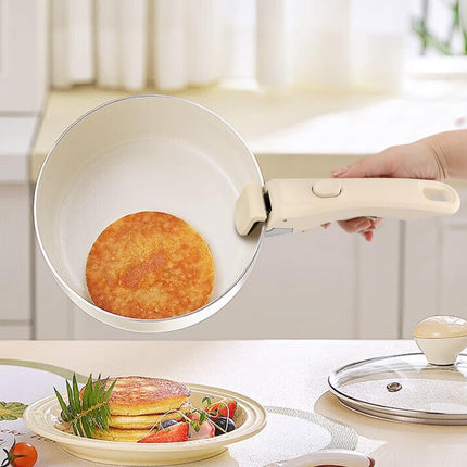 Detachable pan handle, detachable replacement handle for pots and pans, universal cream white pan handles, suitable for all cookware, heat-resistant and durable (cream white, size: 1 package).