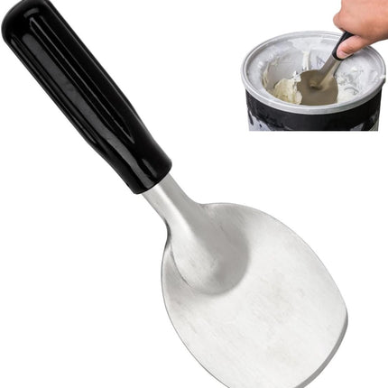 Robust ice cream scoop with non-slip handle - stainless steel ice cream scoop - perfect for scooping and serving hard frozen desserts..