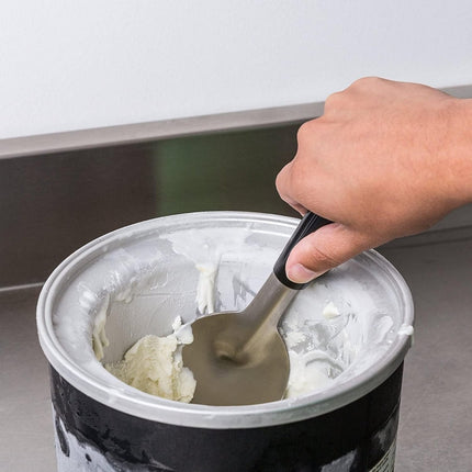 Robust ice cream scoop with non-slip handle - stainless steel ice cream scoop - perfect for scooping and serving hard frozen desserts..