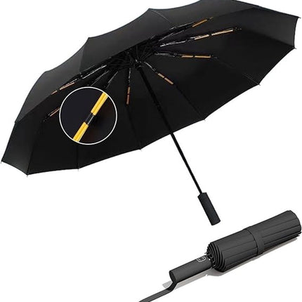 Folding umbrella 12-foot umbrella men and women windproof large size rainproof sun-resistant foldable.