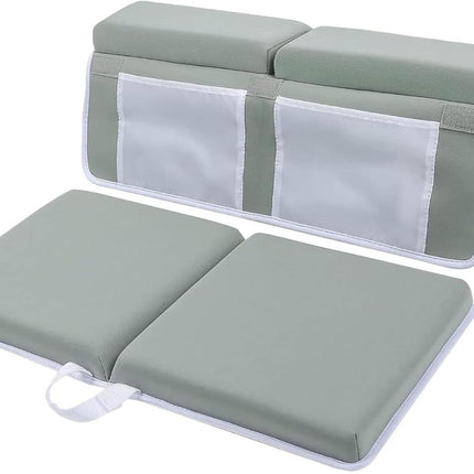 Bath Knee Cushion & Elbow Cushion Set – Thick, quick-drying, with organizer.