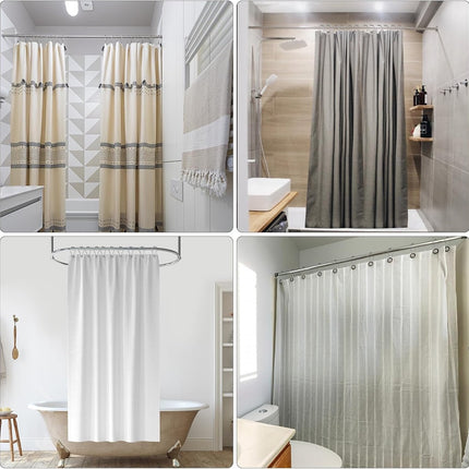Shower curtain rings - 12 shower curtain rings - Stainless steel sliding hooks - 12 individual hooks - 69x39 mm.