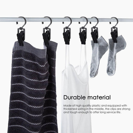 20 Towel clips - Dishcloth hooks - Towel clips - Clips - Buckles - Hooks - Clothes clips - Laundry clips - Clothes clips - Trouser hangers - Boot clips - Sock clips - Black.
