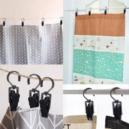 20 Towel clips - Dishcloth hooks - Towel clips - Clips - Buckles - Hooks - Clothes clips - Laundry clips - Clothes clips - Trouser hangers - Boot clips - Sock clips - Black.