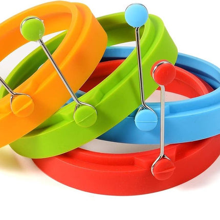 4 Silicone Egg Frying Pans - Non-stick - FDA Certified - For Eggs & Pancakes.