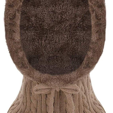 Warm Winter Hat with Fleece Lining - Balaclava Scarf Set - for Skiing, Hiking and Winter Sports.