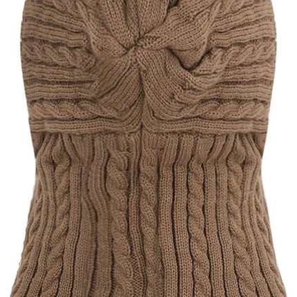 Warm Winter Hat with Fleece Lining - Balaclava Scarf Set - for Skiing, Hiking and Winter Sports.