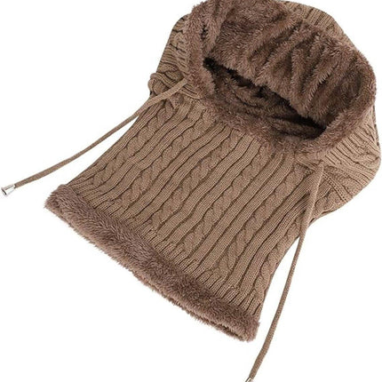 Warm Winter Hat with Fleece Lining - Balaclava Scarf Set - for Skiing, Hiking and Winter Sports.