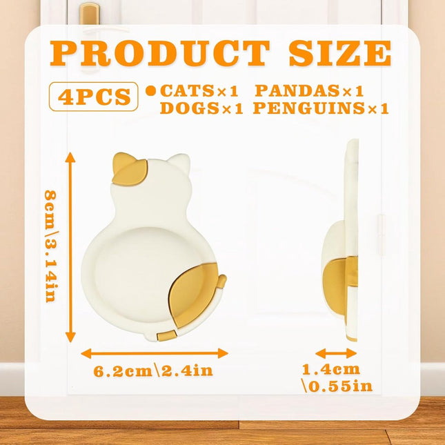 Pieces Door Knob Wall Protector - Cute Rubber Doorstop - Self-Adhesive Wall Protection Pads for Door Knobs.