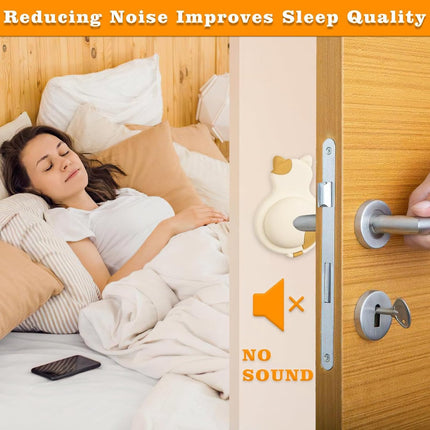 Pieces Door Knob Wall Protector - Cute Rubber Doorstop - Self-Adhesive Wall Protection Pads for Door Knobs.