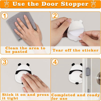 Pieces Door Knob Wall Protector - Cute Rubber Doorstop - Self-Adhesive Wall Protection Pads for Door Knobs.