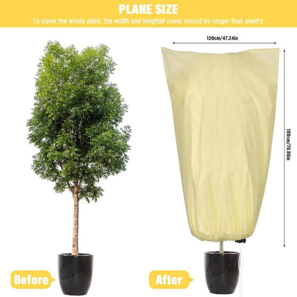 Winter covers for outdoor plants 120x180 cm - 2-pack - Frost protection - Reusable - With drawstring.