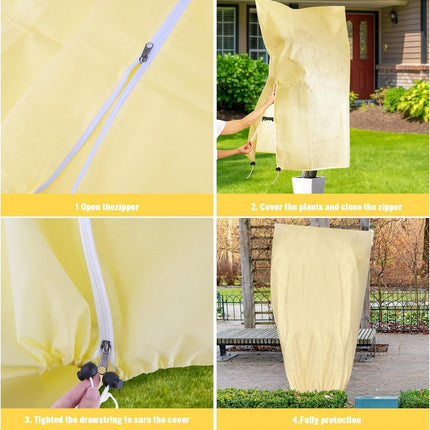 Winter covers for outdoor plants 120x180 cm - 2-pack - Frost protection - Reusable - With drawstring.
