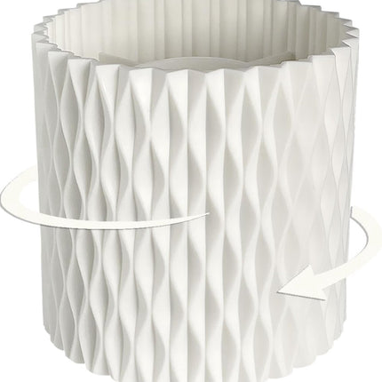 Pen Holder - Multifunctional - Makeup Brush Holder 5 Compartments - Aesthetic Design for Home Office Students - White.