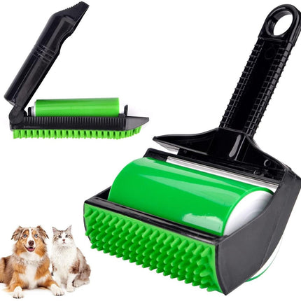 Pet hair remover - 3-in-1 lint roller - Reusable, silicone, washable - Suitable for sofas, carpets, couches, and clothing..