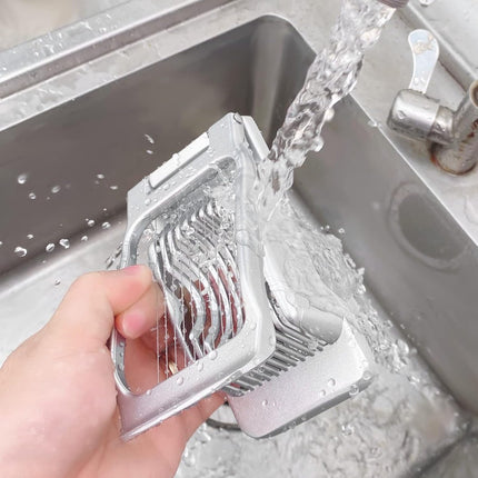 Professional aluminum egg slicer - sturdy and durable - can slice boiled eggs - dishwasher safe - independent and stable tension - suitable for slicing eggs, kiwis, strawberries, and other soft fruits..
