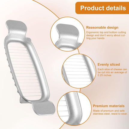 Butter and cheese slicer - 304 stainless steel, multifunctional kitchen tool for cutting butter - Cheese and fruit.