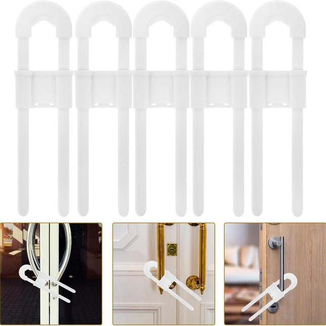 Child lock cabinets - Cabinet security for children - for cabinets and refrigerators - 5 pieces - White.