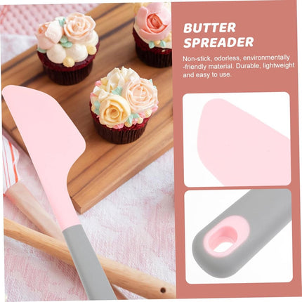 2-piece silicone cake scraper - non-stick baking tool - easy to clean and store - essential kitchen tool set.
