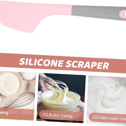 2-piece silicone cake scraper - non-stick baking tool - easy to clean and store - essential kitchen tool set.