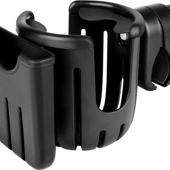 Stroller cup holder - Bicycle cup holder - Universal cup holder - 2-in-1 cup holder and phone holder - Suitable for strollers, bicycles, walkers, and wheelchairs.