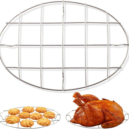 Oval 25 cm Cookie Cooler Rack - 304 Stainless Steel Cooler Racks Cookware 2 cm High Thick Version 1 piece.