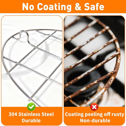 Oval 25 cm Cookie Cooler Rack - 304 Stainless Steel Cooler Racks Cookware 2 cm High Thick Version 1 piece.