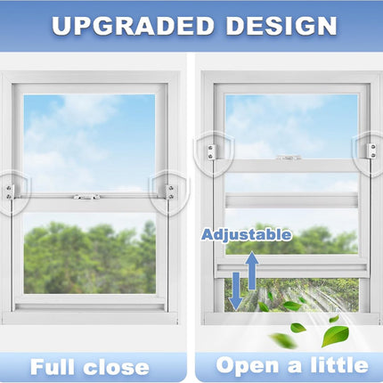 Sliding window locks - Horizontal & up/down - 4 sets silver.