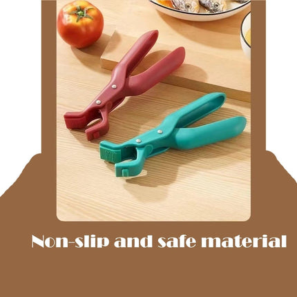 2-piece anti-burn clip for bowls - Kitchen use - Clip for hot dishes - Non-slip silicone clip for the kitchen - 2025 improved silicone clip.