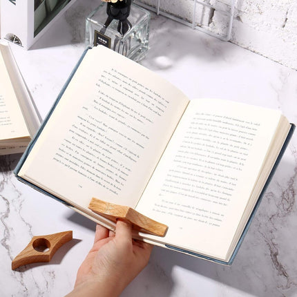 Wooden bookmark - 3 pieces, various sizes, wooden bookmarks - reading accessories, gifts - for readers, book lovers and bookworms (khaki).