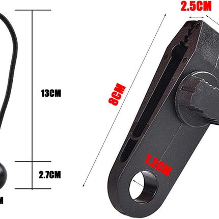 Tarp Clips & Bungee Cords 10-piece – Heavy Duty, for tents/banners (black).