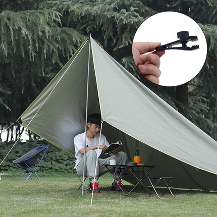 Tarp Clips & Bungee Cords 10-piece – Heavy Duty, for tents/banners (black).