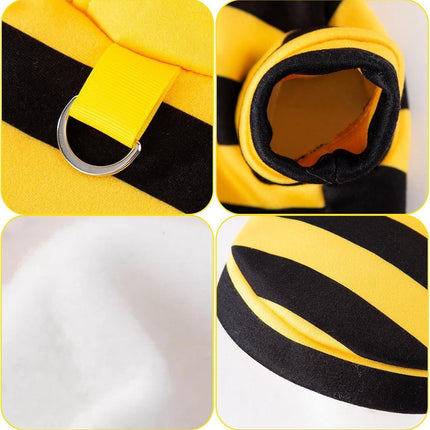 Bee Cat Costume - Small Hooded Set for Dog and Cat - Halloween Pet Costume.