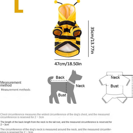 Bee Cat Costume - Small Hooded Set for Dog and Cat - Halloween Pet Costume.