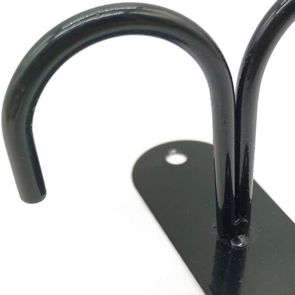 Mug holder with 6 hooks - Country style mug holder - Under-cabinet cup holder - With 12 hooks - For hanging mugs - coffee mugs, beer steins, and kitchen utensils.