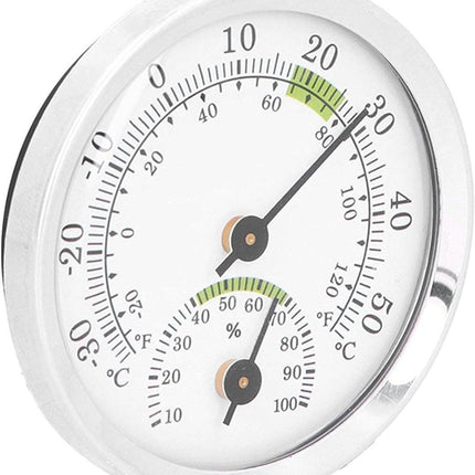 Dial Thermometer-Hygrometer Mini - -30~50℃ - For Refrigerator & Cigar Box.