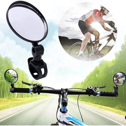 Motorcycle rearview mirror - bicycle rearview mirror 360-degree rotatable auxiliary convex mirror - bicycle rearview mirror on the handlebars.