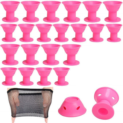 Curlers 40-piece – Pink, 20 large + 20 small curling brushes.