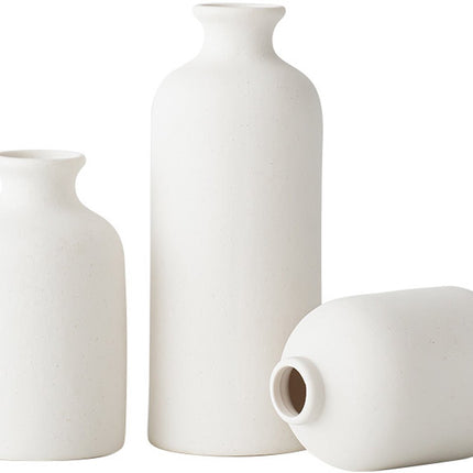Ceramic vase set - Modern home decor vases - Suitable for bookshelves, living rooms, bedrooms, dining table decoration, gifts and small flower arrangements (3 pieces).