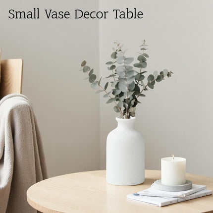 Ceramic vase set - Modern home decor vases - Suitable for bookshelves, living rooms, bedrooms, dining table decoration, gifts and small flower arrangements (3 pieces).