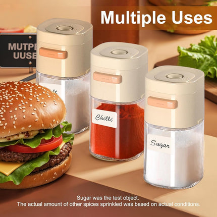 6.4 oz shaker with lid - suitable for kitchen spice tools.
