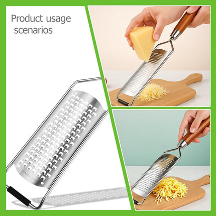 Cheese grater - Grater with handle - Easily grates lemons, vegetables, and cheese - Convenient to use.