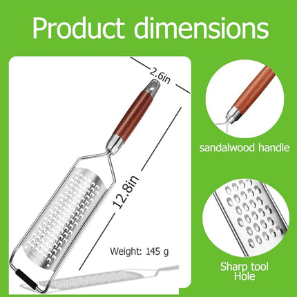 Cheese grater - Grater with handle - Easily grates lemons, vegetables, and cheese - Convenient to use.