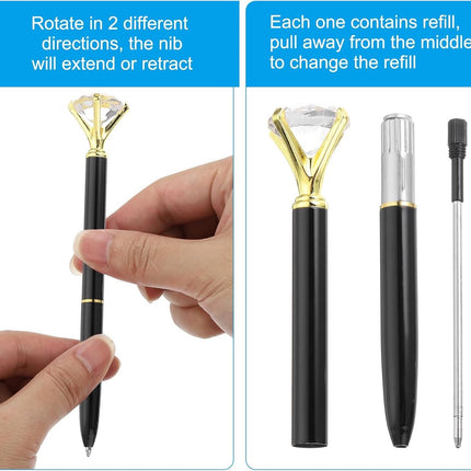 Ballpoint pen - 20 pieces - Metal casing - Black ink - Suitable for weddings, office occasions, etc. - Black.