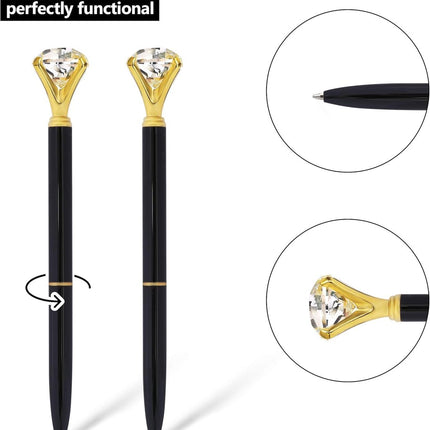 Ballpoint pen - 20 pieces - Metal casing - Black ink - Suitable for weddings, office occasions, etc. - Black.