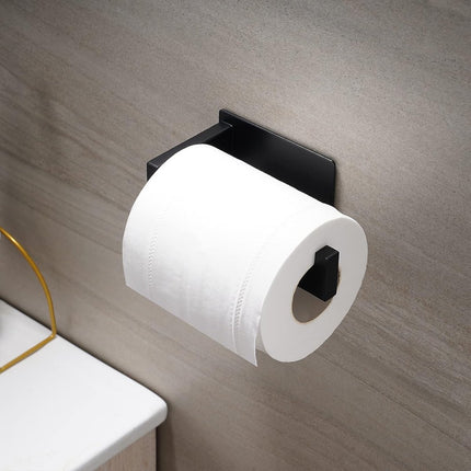 Toilet paper holder without Bohren - Selbstklebender Toilet paper roll holder, Toilet paper holder from Edelstahl - Toilet paper holder for kitchen and bath - Black.