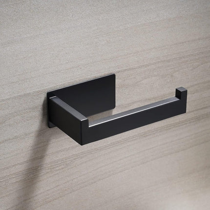 Toilet paper holder without Bohren - Selbstklebender Toilet paper roll holder, Toilet paper holder from Edelstahl - Toilet paper holder for kitchen and bath - Black.