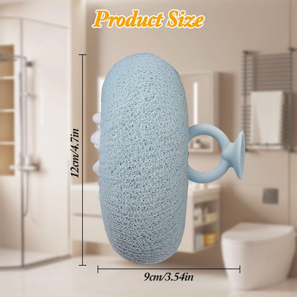 Cleaning Brush - 4-pack Newly improved 2-in-1 Sunflower Bath Ball - Ultra-soft Bath Sponge Cleaning Brush - Bath Ball with Suction Cup and Ring - Exfoliating Bath Sponge (Pink + Blue-Green + Beige + Purple).