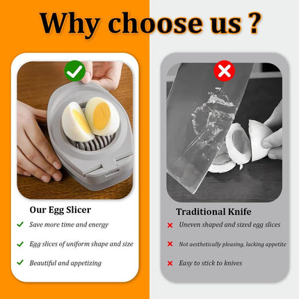 Egg slicer - stainless steel egg slicer - Suitable for slicing eggs - Multifunctional egg slicer - Comes with storage box - Also suitable for slicing eggs, strawberries, and other soft fruit..