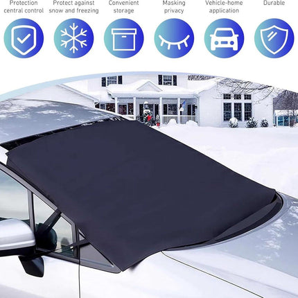 Car Window Protection - Windproof and Snowproof - 600D Oxford Fabric Windscreen Protection - Universal Type - Suitable for most cars.